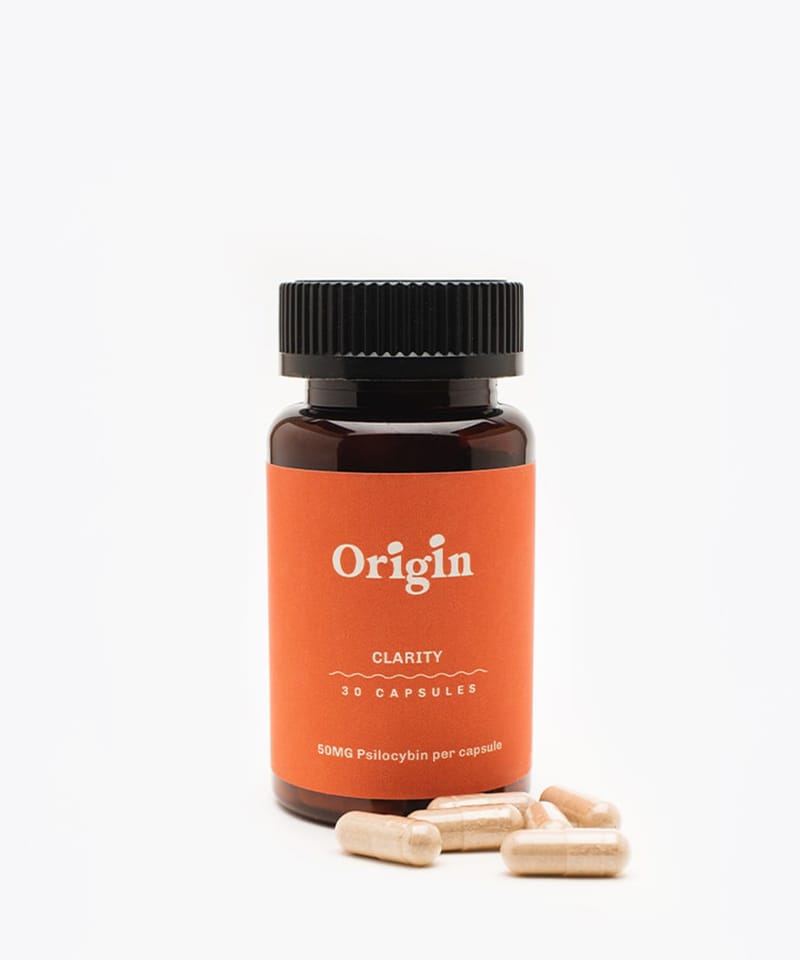 Origin magic mushroom trip capsules. Perfect for microdosing.